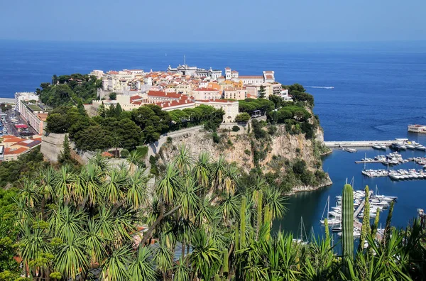 Vista Cidade Mônaco Localizada Rock Monaco Cidade Mônaco Dos Quatro — Fotografia de Stock