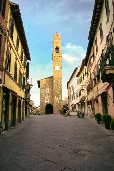 Palazzo Dei Priori Piazza Del Popolo Montalcino Val Orcia Toskánsko — Stock fotografie