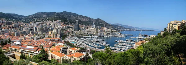 Panorama of La Condamine ward and Port Hercules in Monaco. Port Hercules is the only deep-water port in Monaco