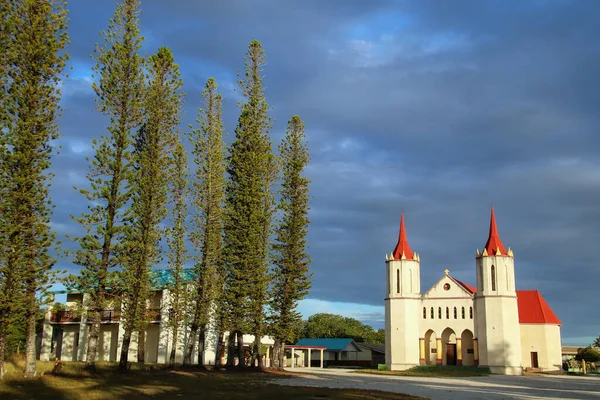 Fayaoue Katholieke Kerk Ouvea Eiland Loyalty Eilanden Nieuw Caledonië Fayaoue — Stockfoto