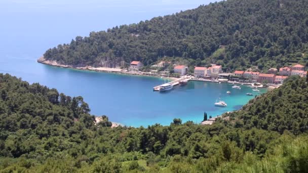 Vista Ciudad Trstenik Península Peljesac Croacia — Vídeos de Stock