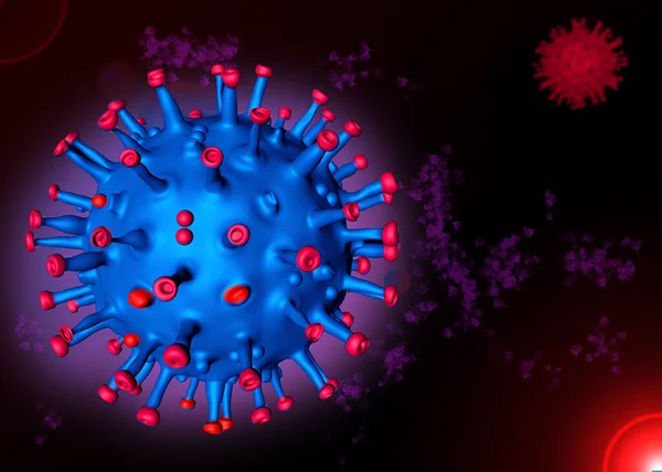 Kovien Virusten Mallinnus Käsitteellinen Kuvitus — kuvapankkivalokuva