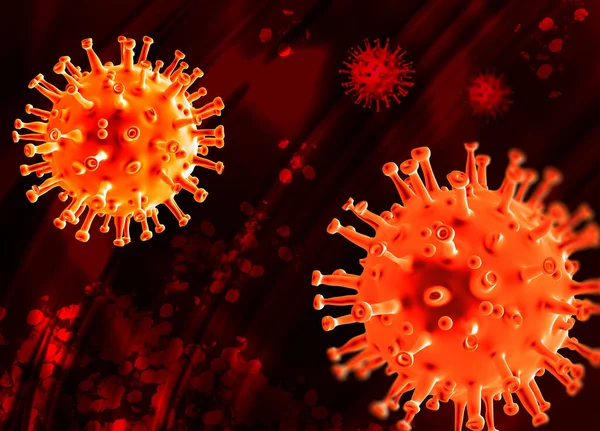 Gjengivelse Virus Konseptuell Illustrasjon – stockfoto