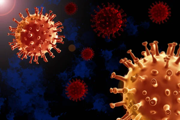 Rendering Viruses Conceptual Illustration — Stock Photo, Image