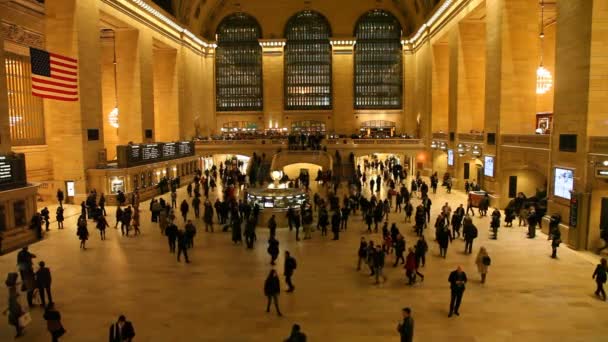 Inside Grand Central Terminal in New York City — ストック動画