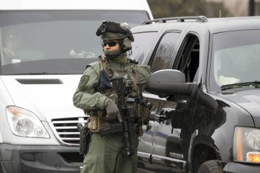 Özel Operasyon nöbetçi Donald Trump açılışı sırasında