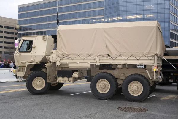 National Guard Vehicle at Inauguration of Donald Trump — Stock Photo, Image