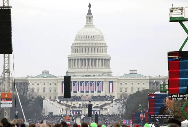 Edificio del Capitolio en la inauguración del día de Donald Trump — Foto de Stock