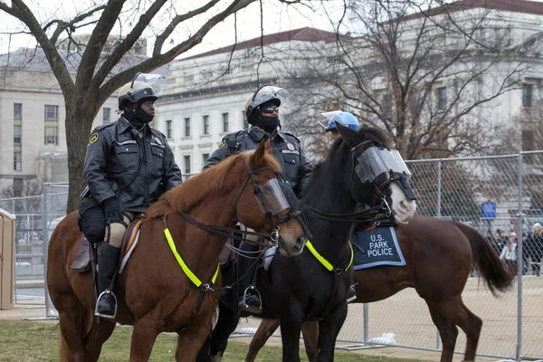 Maryland parku policie během Donald Trump Inauguraton — Stock fotografie