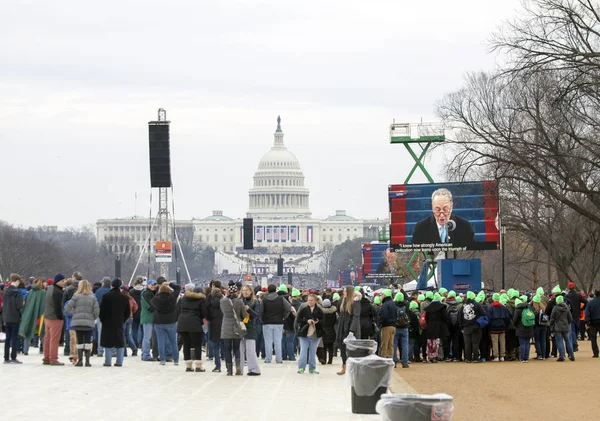 People attending the Inauguration of Donald Trump — Stock Photo, Image