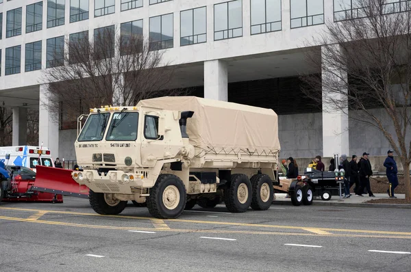 National Guard Vehicle at Inauguration of Donald Trump — Stock Photo, Image