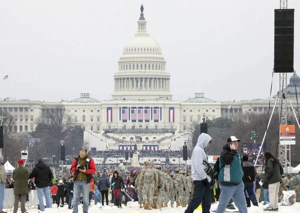 Multitud durante la inauguración de Donald Trump — Foto de Stock