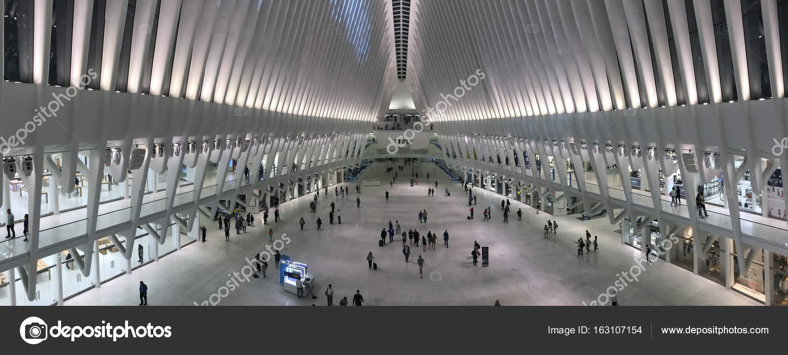 Innenraum Des Oculus Terminals Der World Trade Center Trans