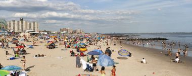 Coney Adası'Brooklyn New York Beach geniş görüş