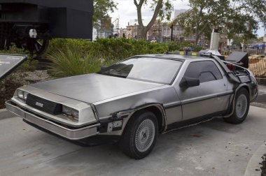 DeLorean'ı Dmc-12 Universal Studios Orlando Florida