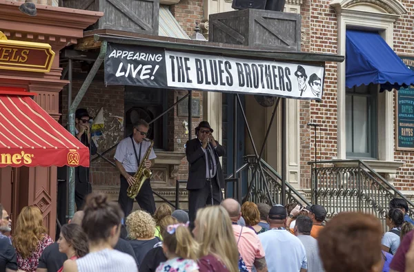 Blues Brothers naśladowców wykonać w Universal Studios Orlando Fl — Zdjęcie stockowe