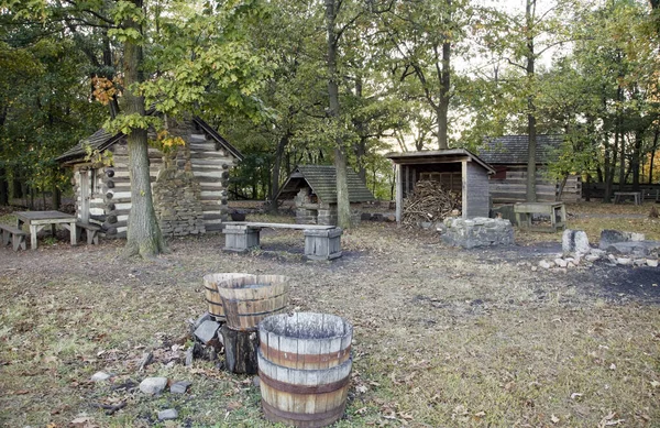 Rekonstruovaný Tábor Revoluční Války Fort Lee Historic Park New Jersey — Stock fotografie