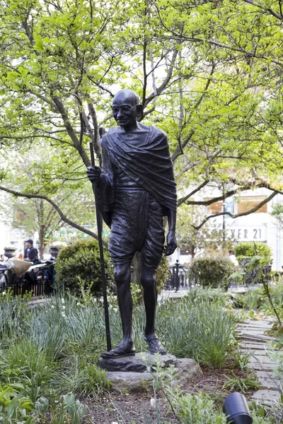 Nueva York Nueva York Estados Unidos Mayo 2018 Estatua Mahatma —  Fotos de Stock