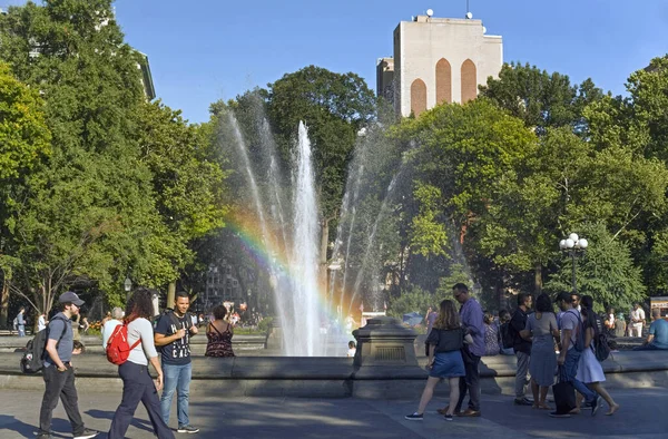 New York New York Usa June 2018 People Visit Washington — Stock Photo, Image