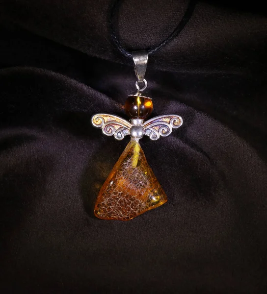 Amber Souvenir Pendant Angel — Stock Photo, Image