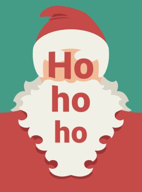 Noel Baba 'nın minimalist düz portresiyle ve 