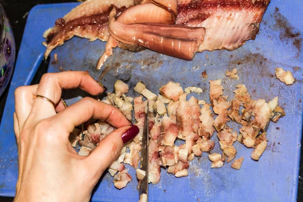 Salada de arenque em fatias — Fotografia de Stock