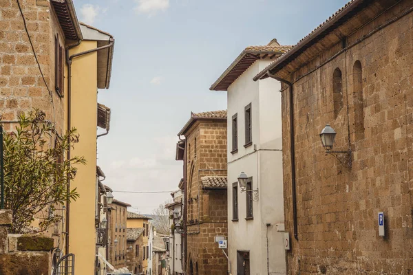 Vackra Gamla Byggnader Orvieto Förort Till Rom Italien — Stockfoto