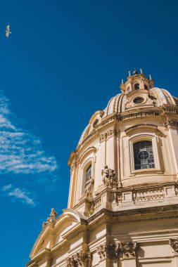 bottom view of Santa Maria di Loreto church at Rome, Italy clipart