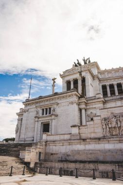 ancient building of Altare della Patria (Altar of the Fatherland) on Piazza Venezia (Venezia Square), Rome, Italy clipart