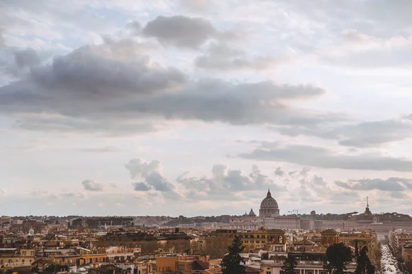 美丽的罗马城市 意大利的鸟瞰图 — 免费的图库照片