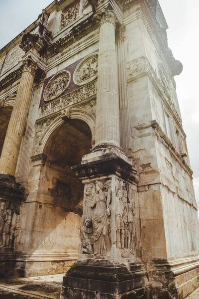 Bottom View Beautiful Arch Constantine Rome Italy — Stock Photo, Image