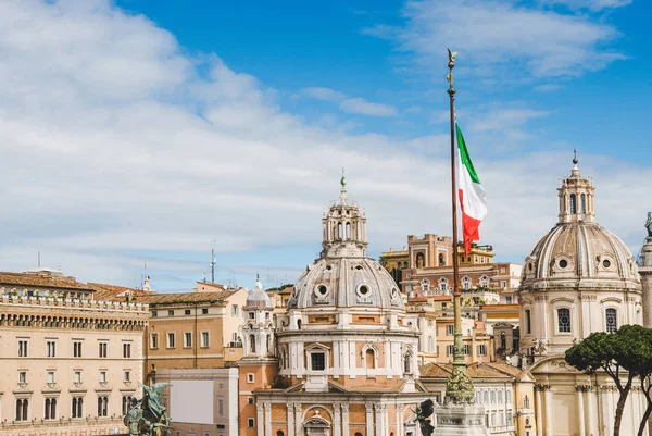 Santa Maria Loreto Kyrka Sedd Från Altare Della Patria Altaret — Stockfoto