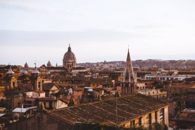 view of old St Peters Basilica in Rome, Italy clipart