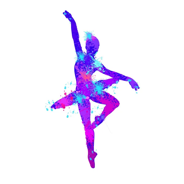Tanzende Ballerina Vektorillustration — Stockvektor