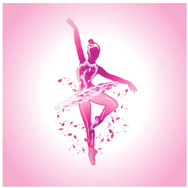 Dancing Ballerina Vector Illustration — Stock Vector
