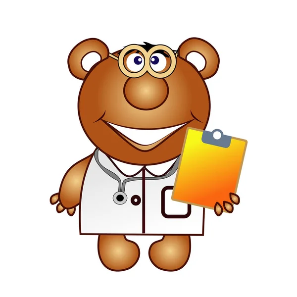 doctor bear cartoon illustration