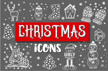 Kutlama kartı ve mutlu noel mektupları.