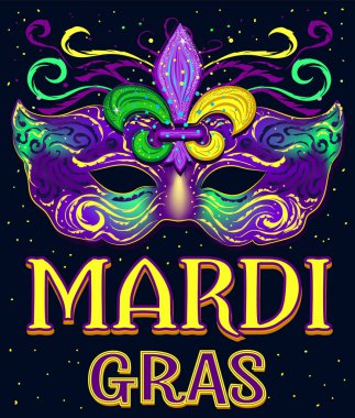 Karnaval maskesinin vektör çizimi