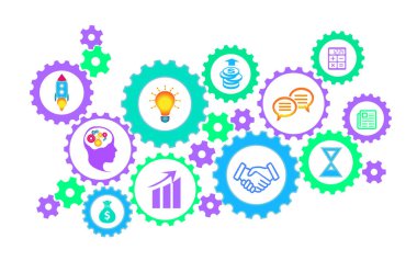 Proje yönetimi vektör illüstrasyonu 