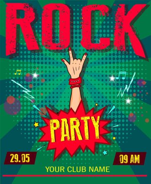 Grafik modern vektör illüstrasyonu, kaya konsepti 