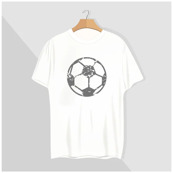 Koszulka Futbolowa Szarym Tle Makieta Dla Twojego Pomysłu Projekt Koszulki — Wektor stockowy