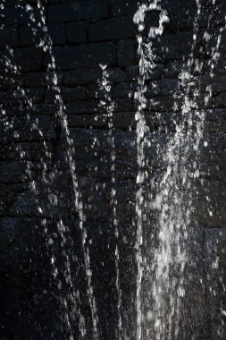 Tuğla su sıçramalarına arka plan d duvar