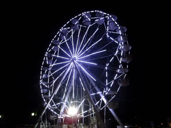 Night shot panoramic wheel t — Stock Photo, Image