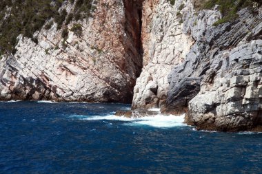 Portovenere h çevresinde sahil görünümü
