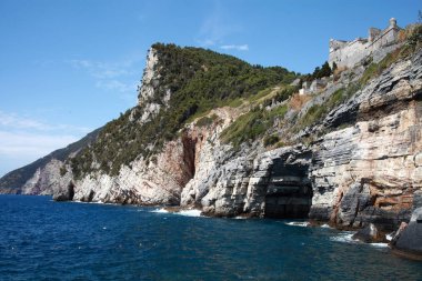 Portovenere j çevresinde sahil görünümü
