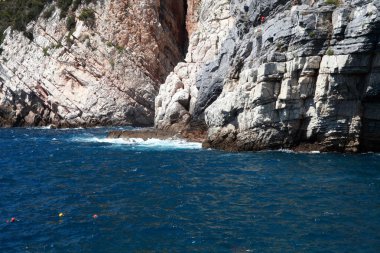 Portovenere k çevresinde sahil görünümü