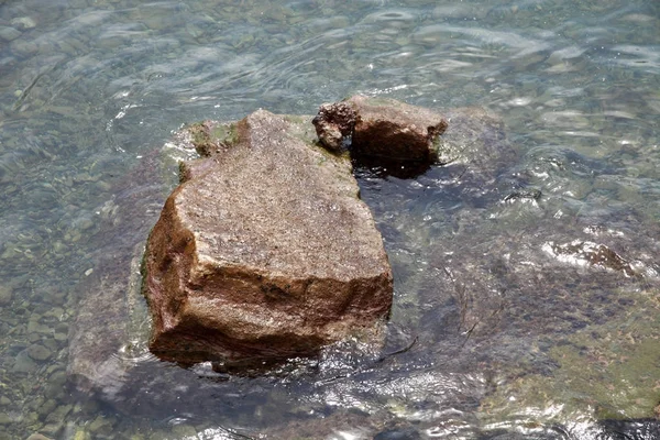 Detail of two rock in the water — Stock Photo, Image