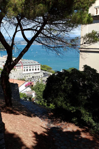 Portovenere c Körfezi üst görünümü — Stok fotoğraf