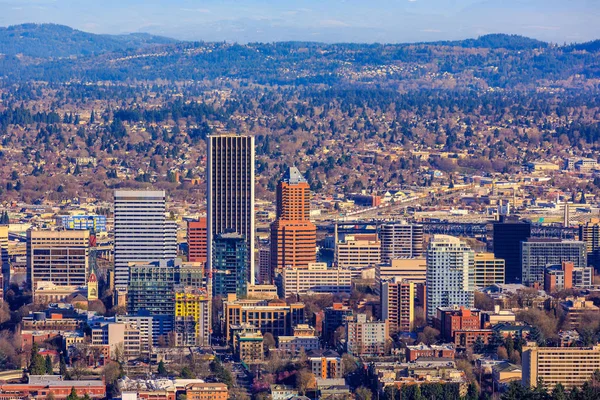 Paesaggio urbano del centro di Portland — Foto Stock