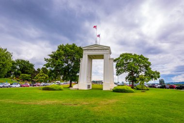 Surrey, British Columbia, Canada - July 7, 2018: Peace Arch is a monument situated near the westernmost point of the Canada-United States border